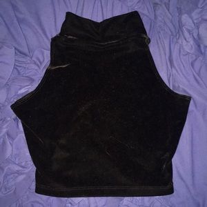 Black velvet turtleneck